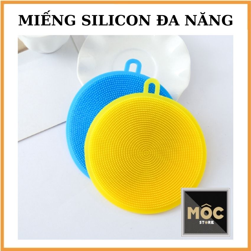 MIẾNG SILICON ĐA NĂNG, rửa chén, nhấc nồi, lót ly, mở nắp chai lọ, làm bông tắm, chất liệu an toàn, kháng khuẩn, có lỗ treo thông minh siêu bền mềm dẻo, Silicon Cleaning Brush, cọ xoong nồi loại tốt giá rẻ, Mộc Shop Saigon