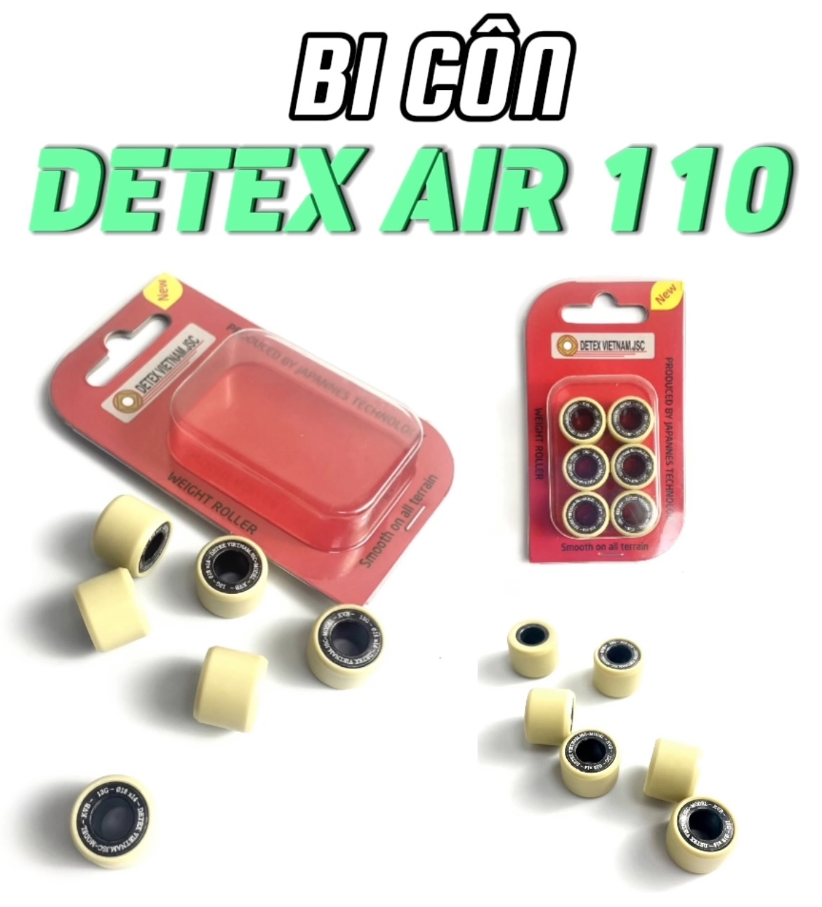 Bi côn/bi nồi xe máy Detex Airblade 110 ( Vàng nhạt)