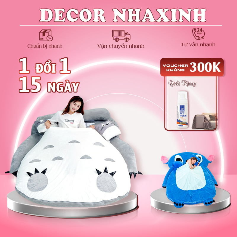 [SIÊU HOT MUA NGAY] Đệm Ngủ Hình Thú Stick Gấp Gọn, Giường Ngủ Totoro, Giường Lười Hình Thu Êm Ai Bông Gòn Trăng Như Tuyết An Toàn Cho Trẻ NhỏNệm Ngủ Trang Trí Phòng Ngủ, Ghế Lười Đa Năng Tiện Lợi