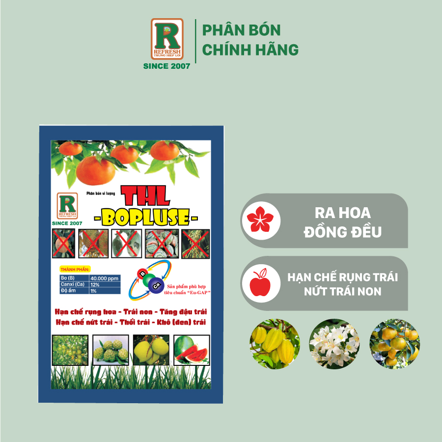 Phân bón vi lượng bổ sung Canxi và Bo dạng bột hòa tan nhanh 50gr