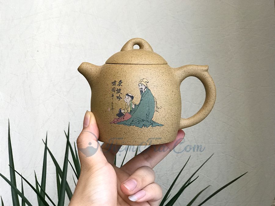 Ấm Tử Sa Tần Quyền Ông Cháu 330ml