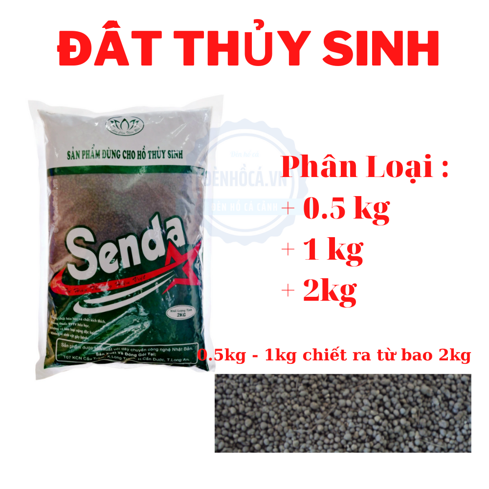 Phân nền thủy sinh, đất thủy sinh SENDA dùng cho hồ thủy sinh