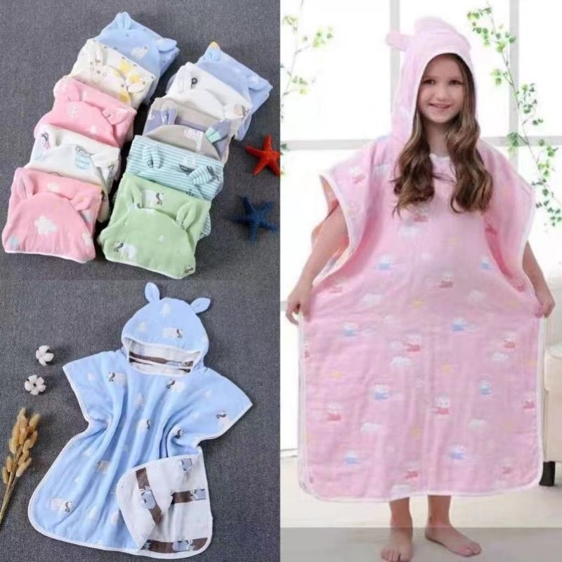 Ninikids:CHỌN MẪU Khăn tắm Xô bamboo có mũ khăn tắm khăn choàng tắm cho bé đồ dùng sơ sinh trẻ em