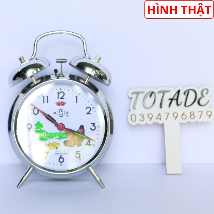 Đồng hồ dây cót con gà mổ thóc - Vỏ kim loại mặt kính - Không dùng pin - SIZE ĐẠI - GCL0002