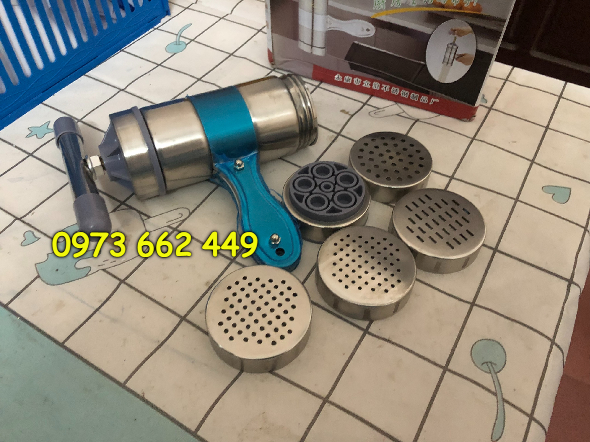 Máy làm bún tươi mini, khuôn làm bột bánh canh bánh lọt, máy tạo sợi mì sợi Udon bún tươi