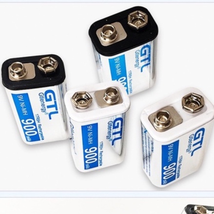 2 pin vuông 9v -sạc lại - 900mah + và sạc pin 6f22