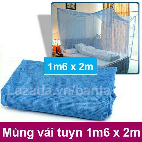 Mùng vải tuyn giăng dây (mùng ngủ chống muỗi và côn trùng) MT-VHQ kích thước 1m6 x 2m