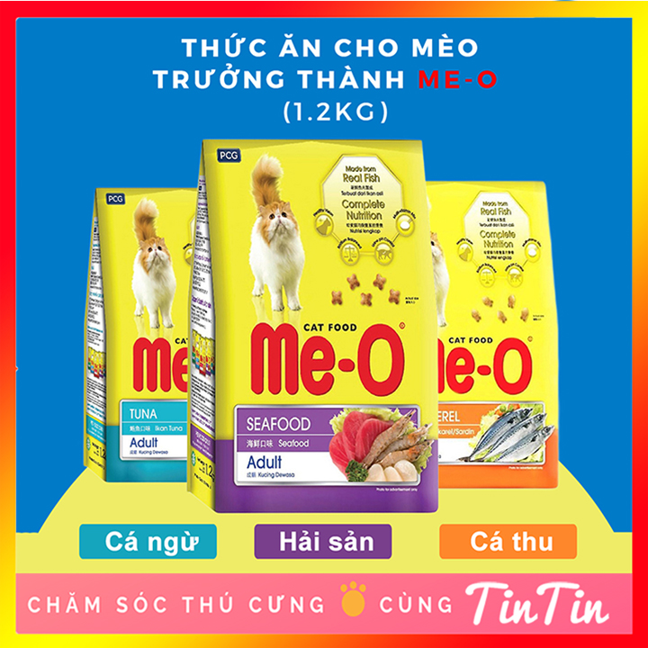 Thức ăn hạt khô me-o cho mèo lớn - gói 1,2kg