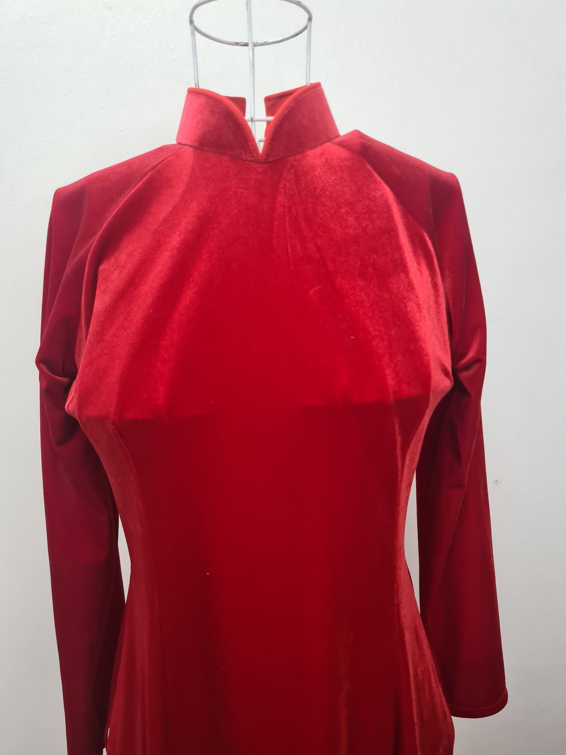 Thanh lý áo dài nhung mới ảnh thật siêu rẻ size M .L không quần
