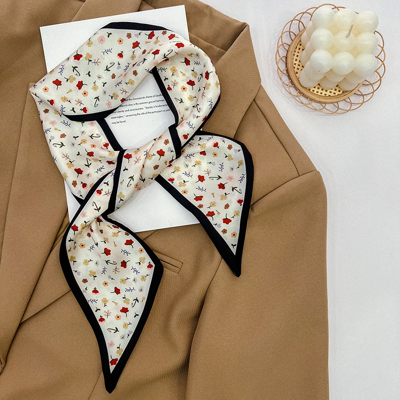 Khăn lụa size 9.5x100cm, buộc tóc Turban, quàng cổ, quấn túi phong cách Châu Âu