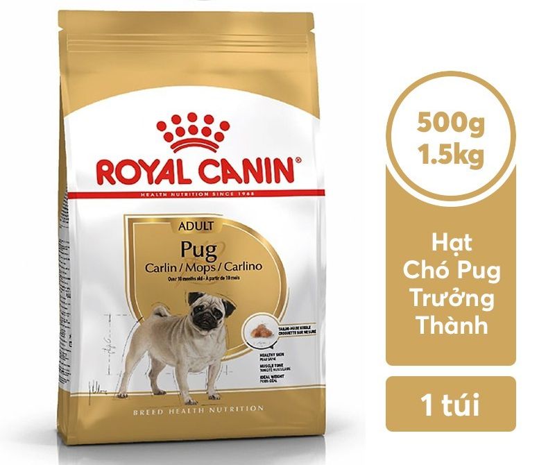 Thức ăn hạt cho chó pug trưởng thành - royal canin pug adult