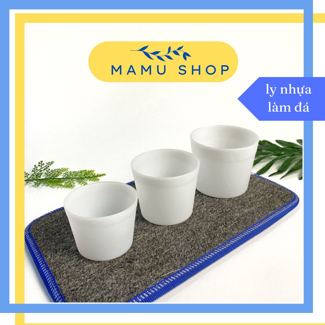 Ly đựng nước đá tủ lạnh cốc làm đá bằng nhựa đủ kích thước Mamu shop M160