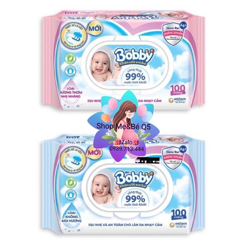 KHĂN ƯỚT BOBBY 100 TỜ