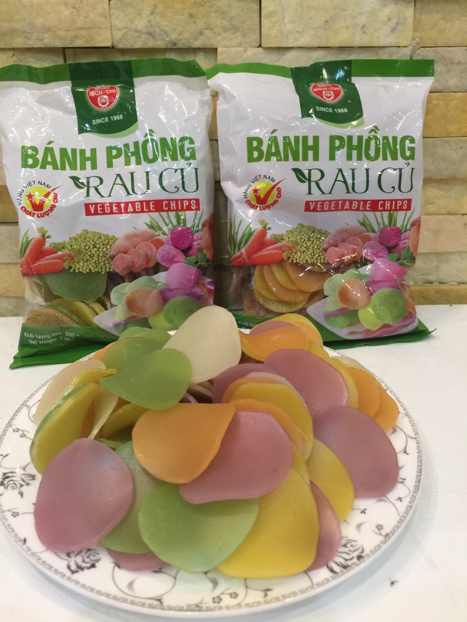 BÁNH PHÒNG CHAY RAU CỦ QUẢ BÍCH CHI (gói 200 gram)