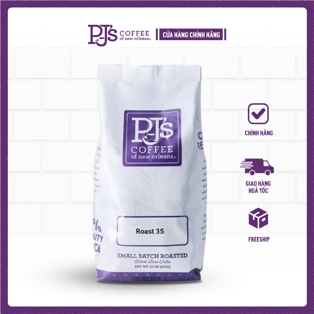 Roast 35 rang đậm - pj’s coffee cà phê arabica nguyên chất - gói 200/454g