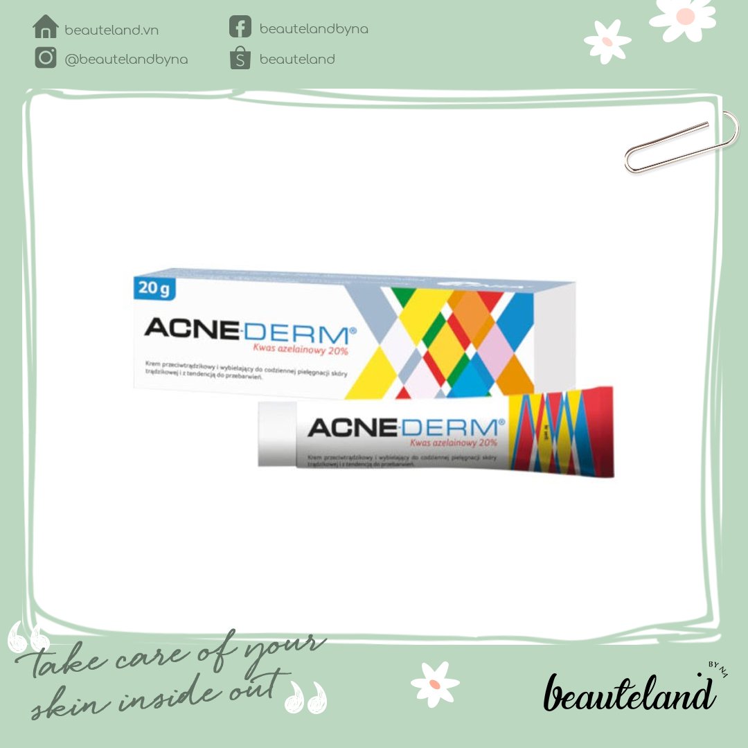 Kem giảm mụn, làm trắng da Acne Derm 20% Azelaic