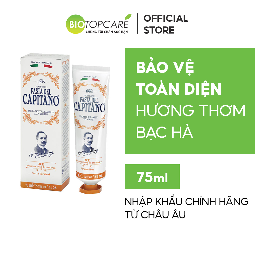 Kem đánh răng pasta del capitano 1905 ace 75ml