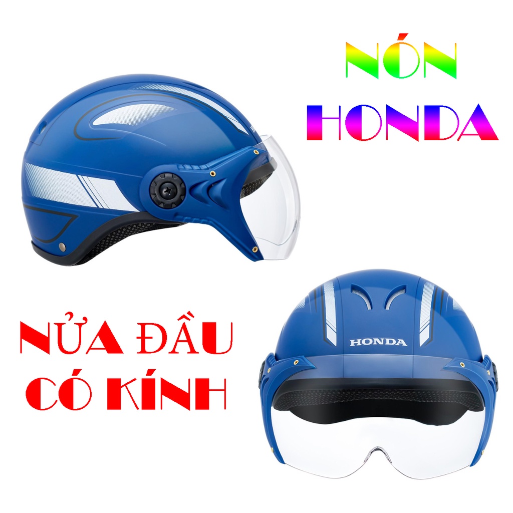 Nón Bảo Hiểm Honda Nửa Đầu Có Kính