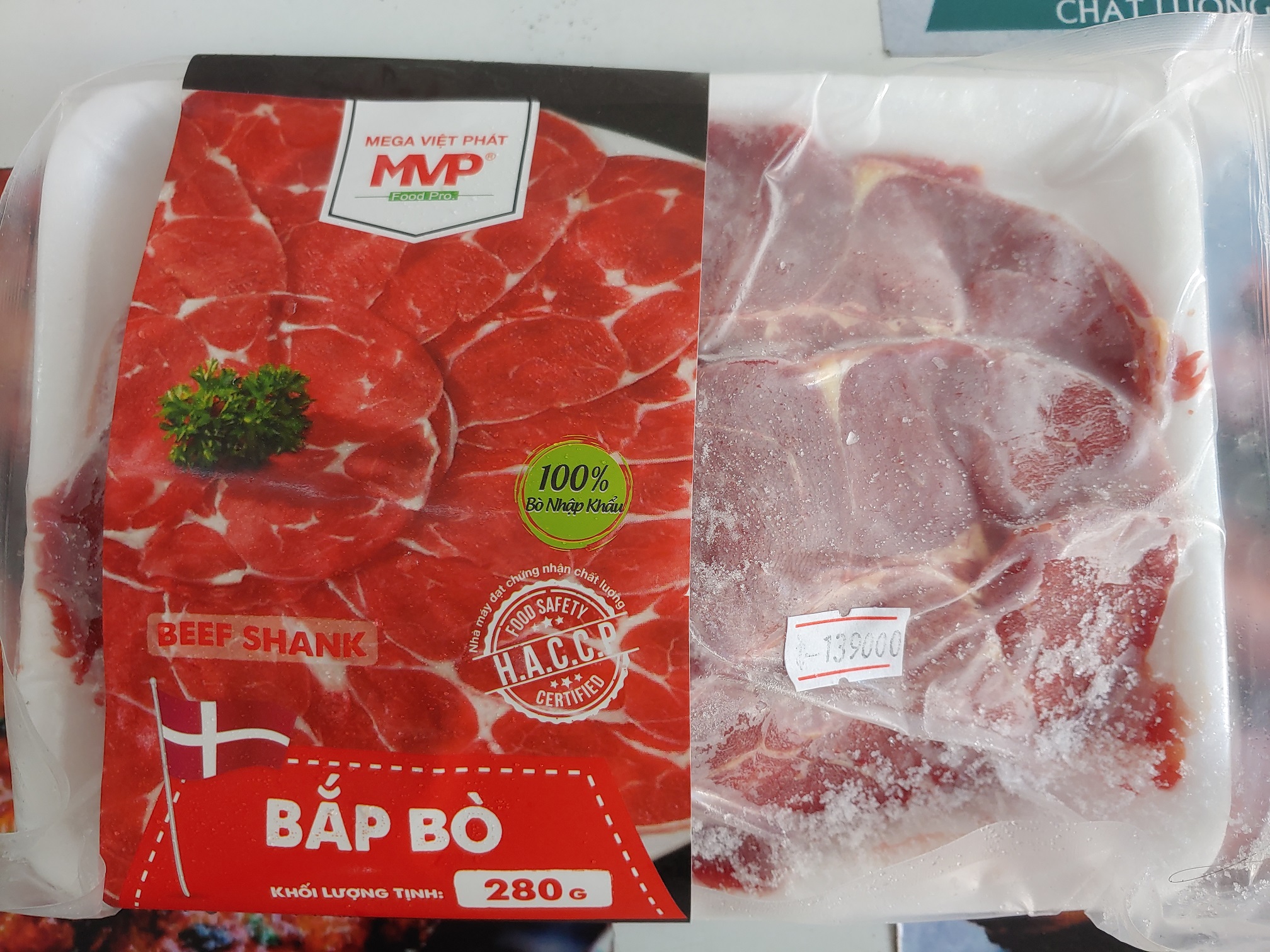 FP12. Bắp bò Đan Mạch 280gr /khay