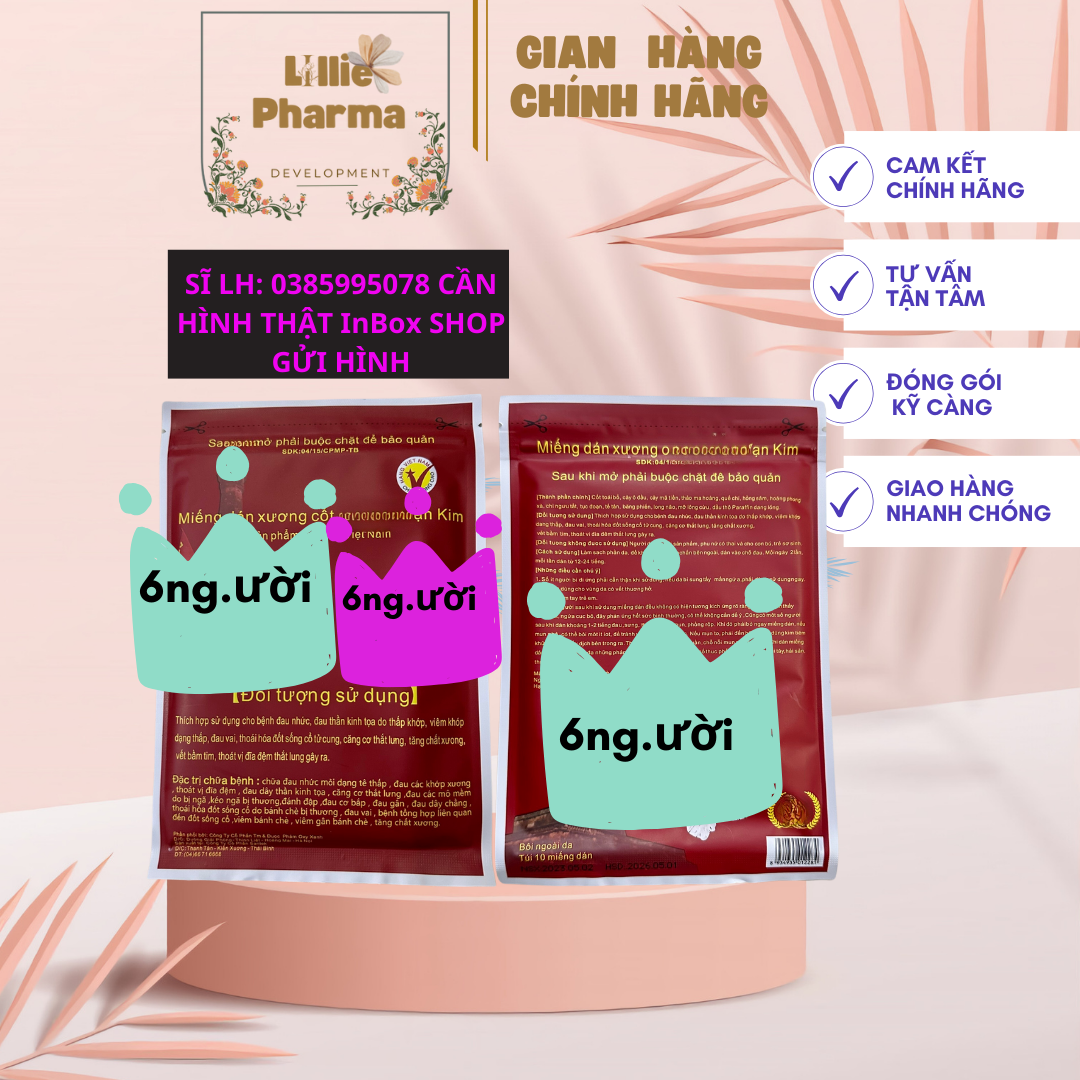Miếng cao dán xương cốt hổ đỏ vạn kim
