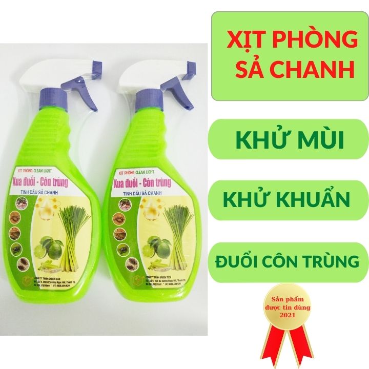Combo 2 bình xịt muỗi xịt kiến và các loại côn trùng chiết xuất từ tinh dầu sả chanh/ tinh dầu quế 500ml x2