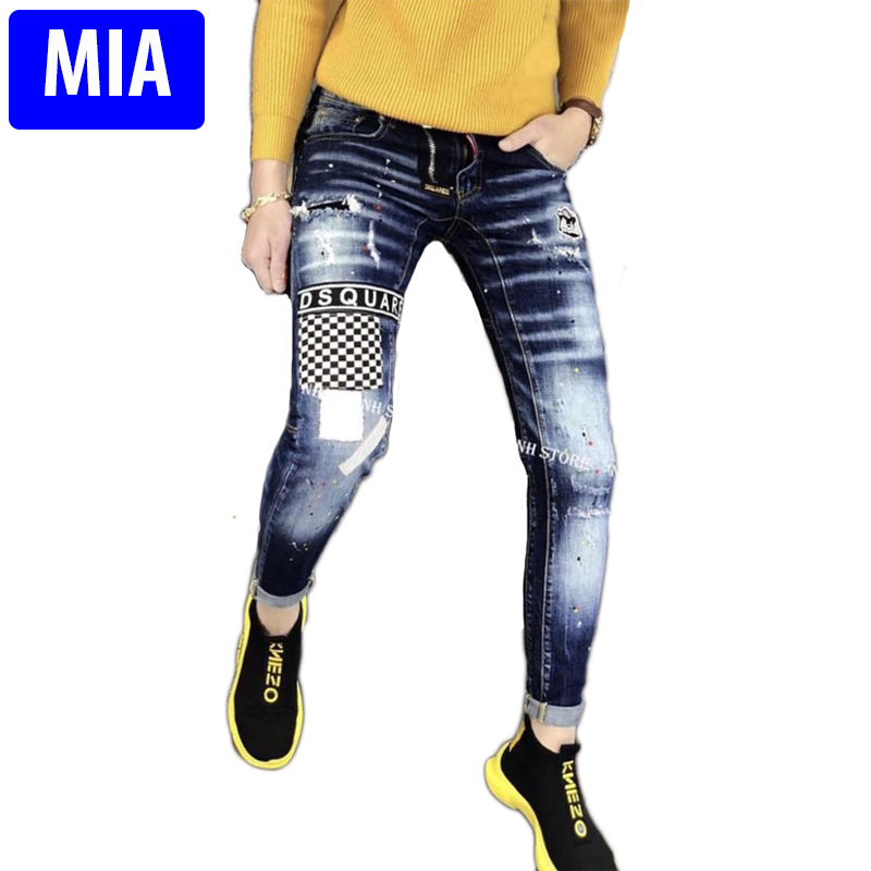 Quần jean nam rách jean nam màu xanh quần rin nam quần jean ống suông quần jean nam ống rộng thời trang mi-afashion – qjnhp00135