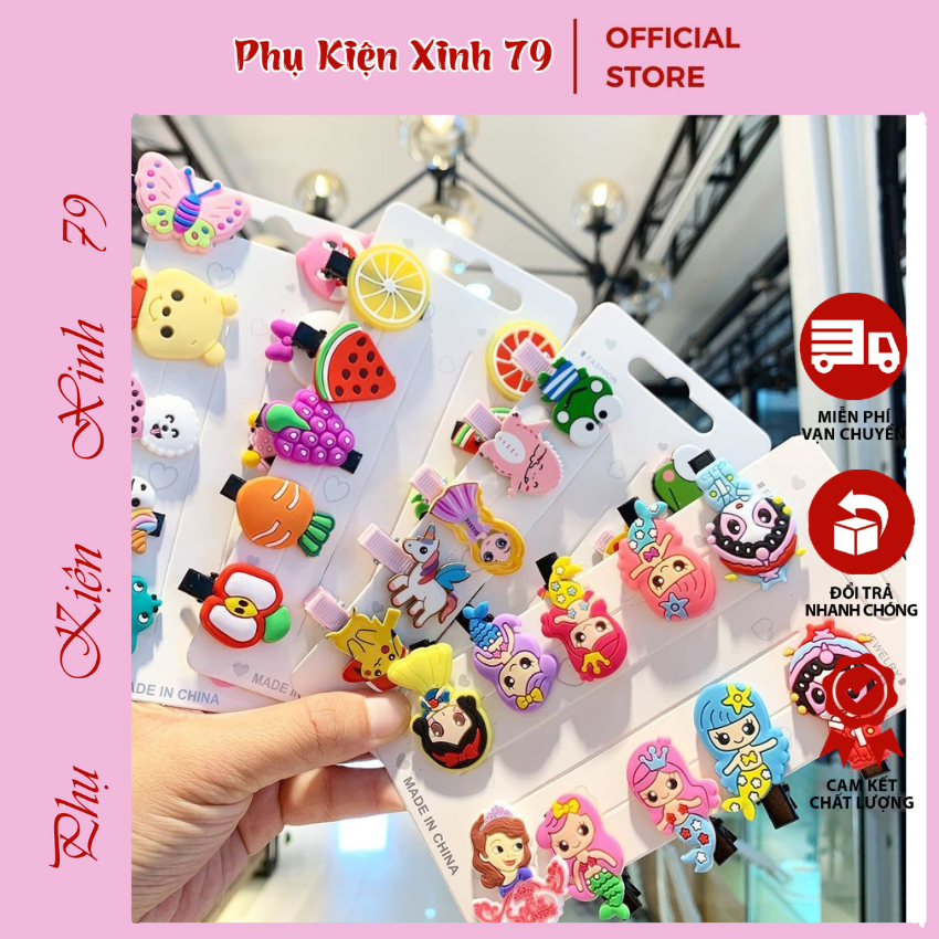 [HCM] SSet 5 Kẹp Tóc Hình Trái Cây Dễ Thương Thời Trang Cho Bé Gái - Kẹp Tóc Hình Hoa / Trái Cây Xinh Xắn Cho Bé Gái Siêu Kute, Kẹp Tóc Cho Bé Họa Tiết Hoạt Hình Dễ Thương - Nhiều Mẫu❤️Phụ Kiện Xinh 79