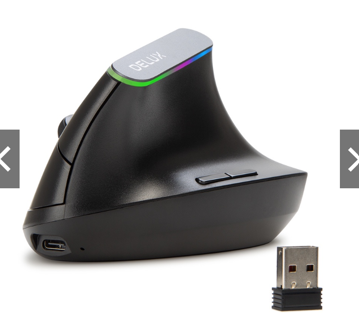 Chuột không dây delux m618db 2.4ghz bt 4.0 4000dpi cho máy tính