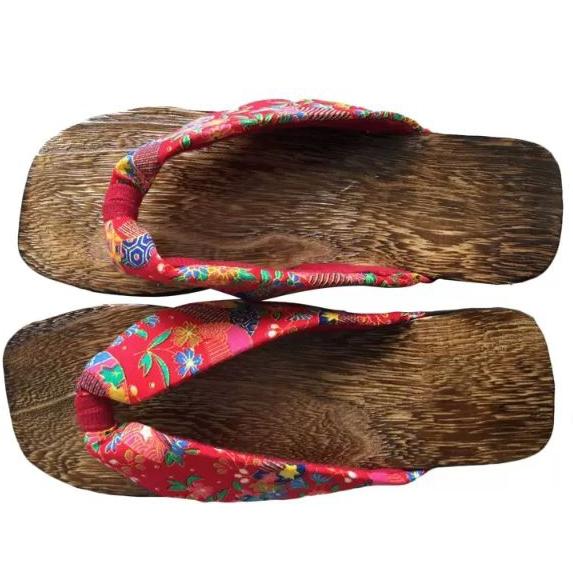 (CÓ SẴN) Guốc Gỗ Nhật Bản, Guốc Geta Gỗ Đế Phẳng Quai Chữ Y Phong Cách Nhật Bản Thoải Mái Cho Phái Nữ