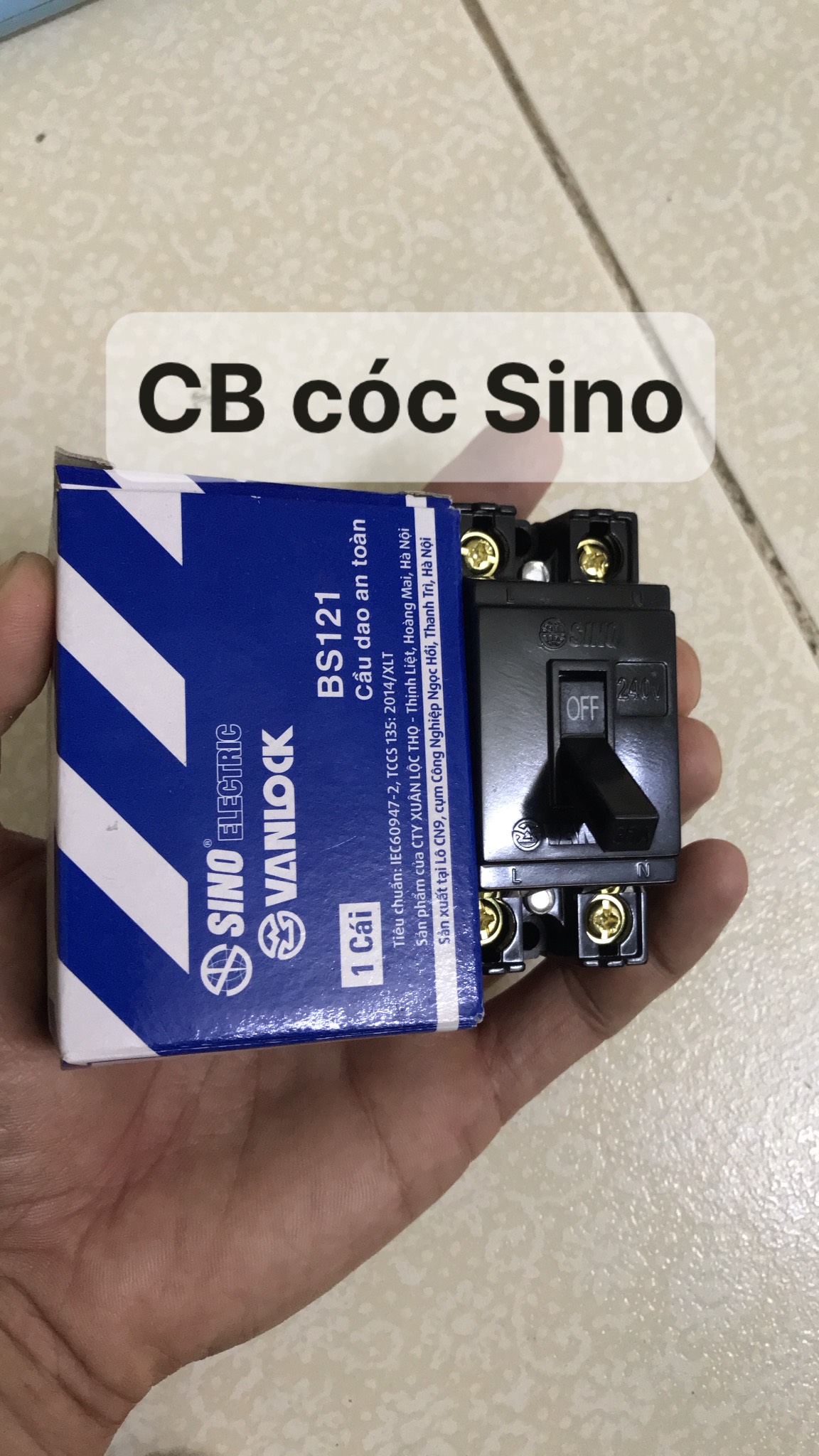 Cầu dao an toàn aptomat át hb cb cóc sino 10a 40a 15a 20a 30a