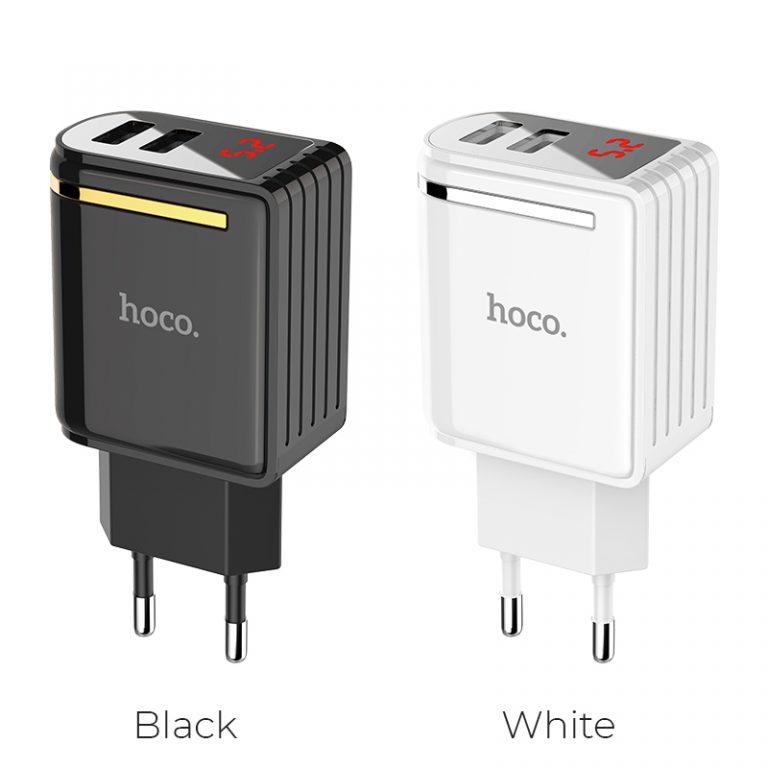 Củ Sạc nhanh Hoco C39 2 cổng Usb 12W Dành cho điện thoại iPhone iP Xiaomi Huawei Samsung Oppo Realme