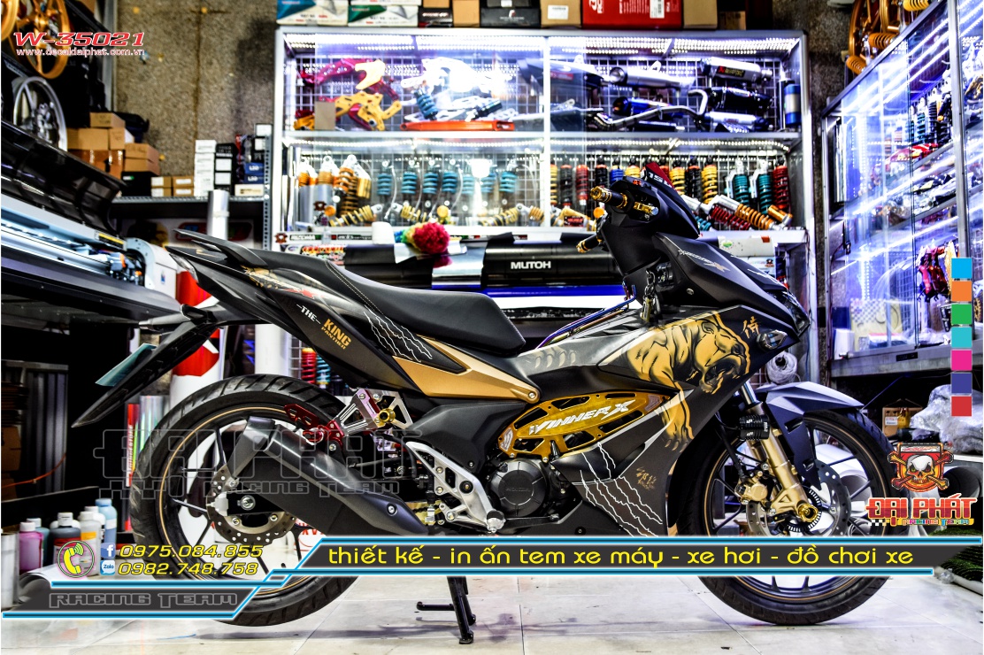 Tem Trùm Winner X150 Cực Ngầu Đen Nhám - Q-35021