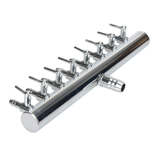 Van inox chia khí oxy/co2 khóa điều chỉnh - vòi chia 8