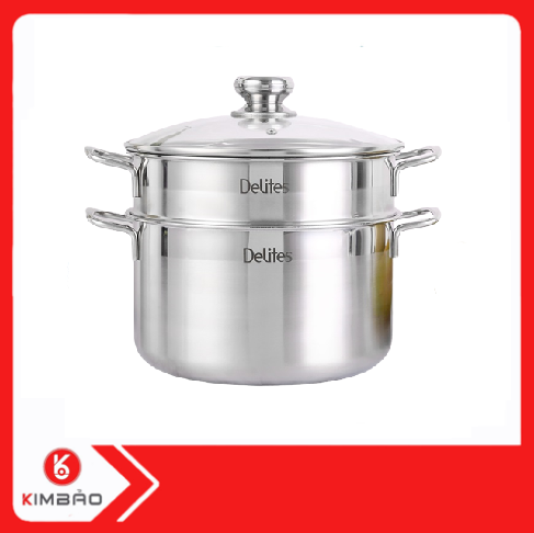 Nồi hấp 2 tầng, xửng hấp 2 tầng delites inox 24cm