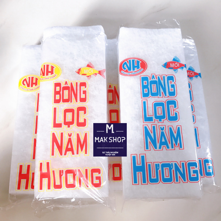 5 gói bông lọc nước 5 hương, Thái Hòa cho bể thủy sinh ễ dàng sử dụng, tiện lợi , không gây nguy hại cho cá