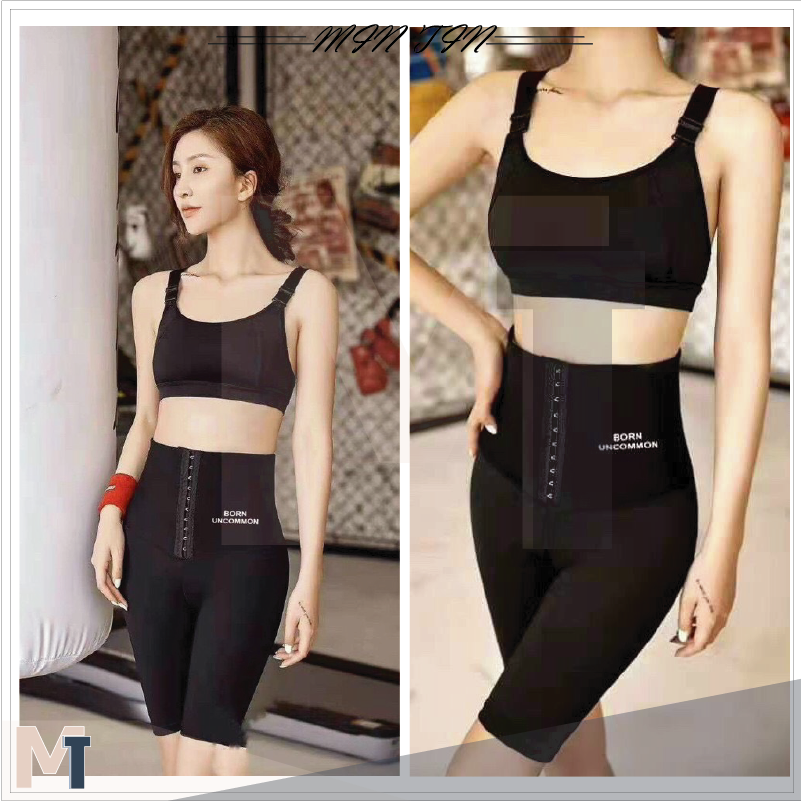 Quần Đổ Mồ Hôi Tan Mỡ Bụng Sinh Nhiệt Định Hình - Quần Tập Tan Mỡ Bụng Có Khuy Cài Ôm Siết Cơ Bụng