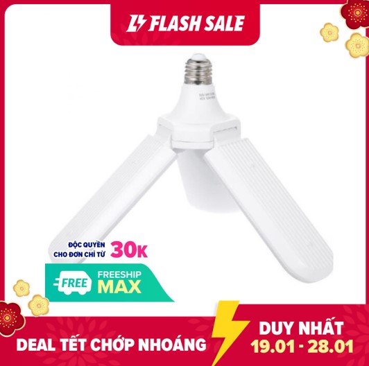 [HCM]Bóng đèn led 3 cánh quạt 30w siêu sáng