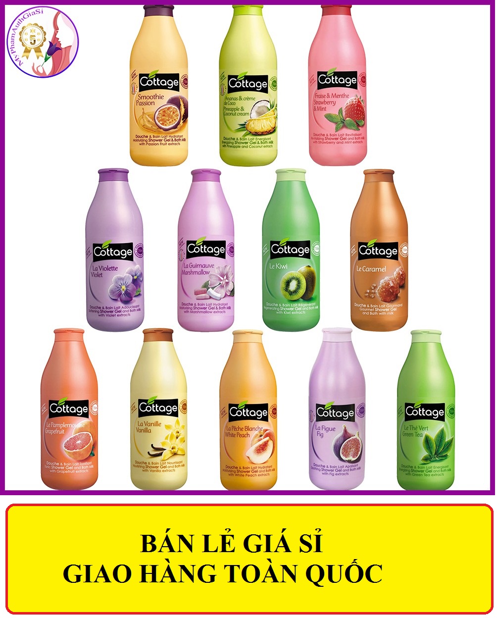 Sữa tắm cottage sweet caramel 750ml