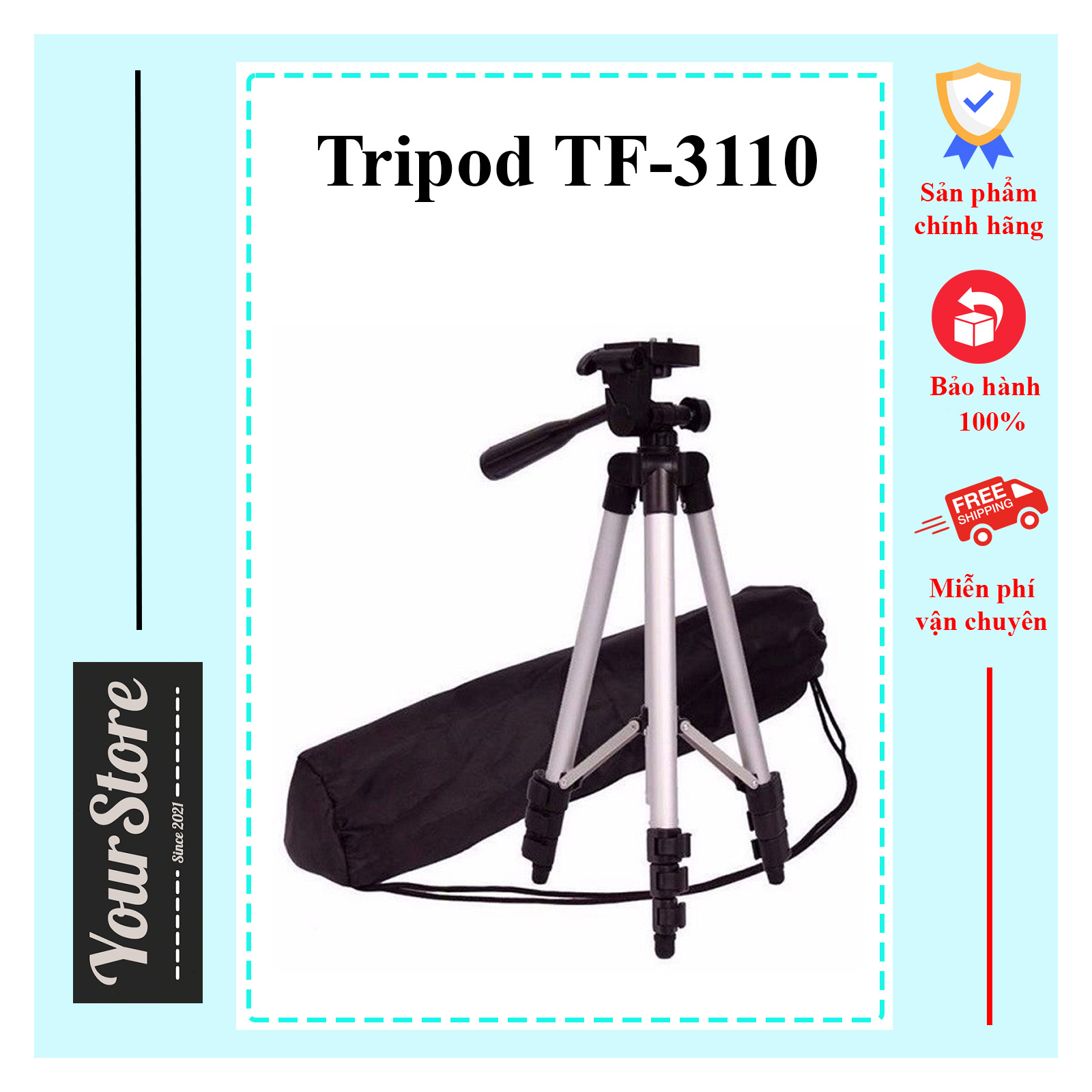 Gậy chụp ảnh kiêm giá đỡ – gậy chụp hình kiêm giá đỡ 3 chân – tripod tf-3110 – chụp hình selfie