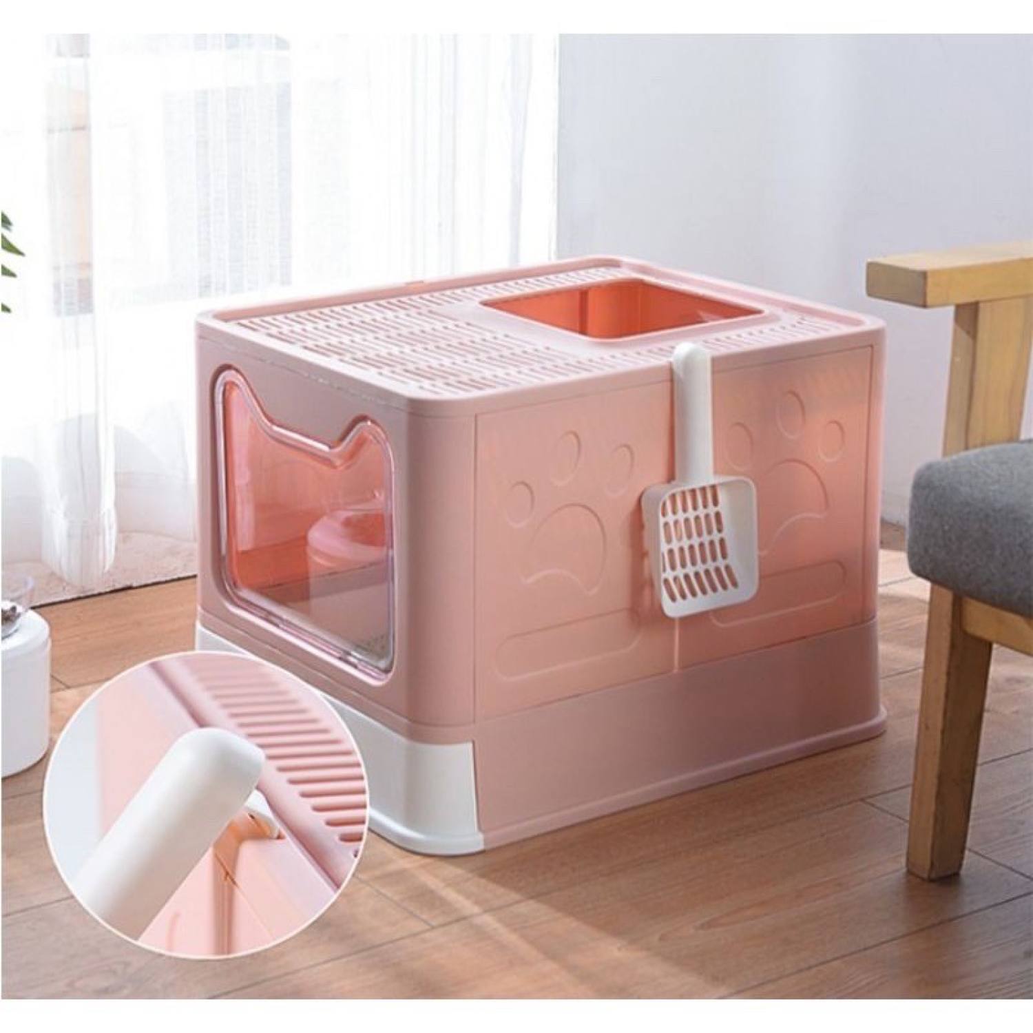 Nhà vệ sinh gấp gọn cỡ đại cho mèo 🐈