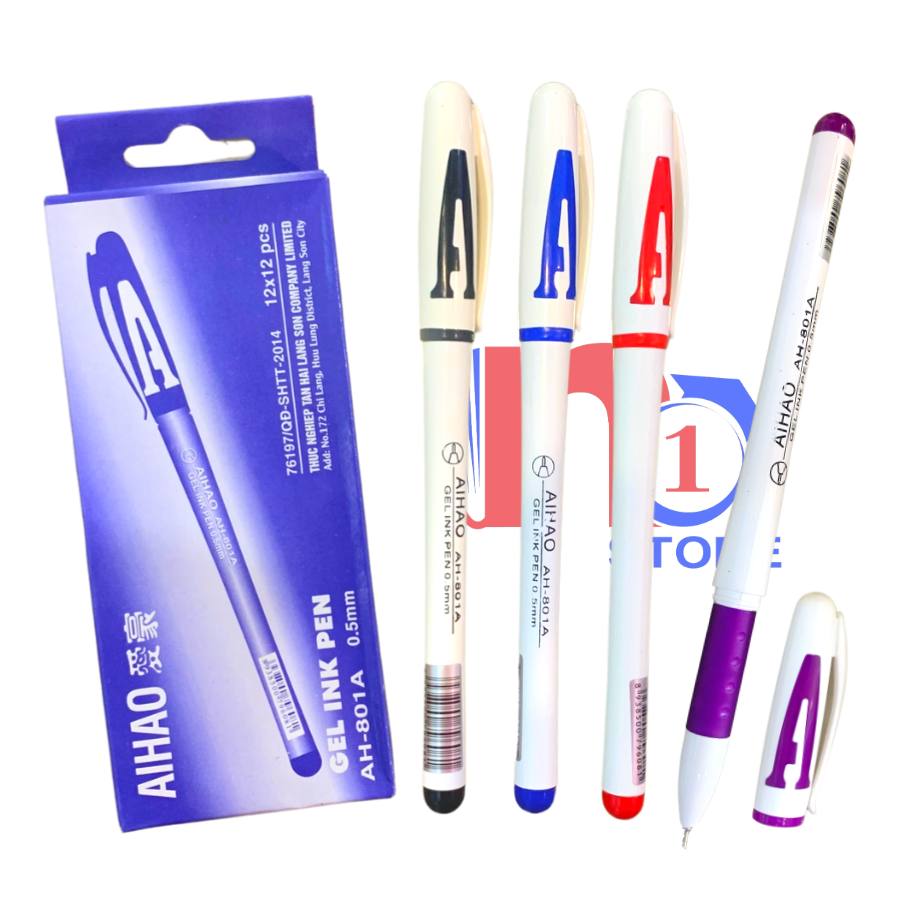Hộp 12 cây bút aaa ngòi 0.5mm chất mực tốt, viết êm