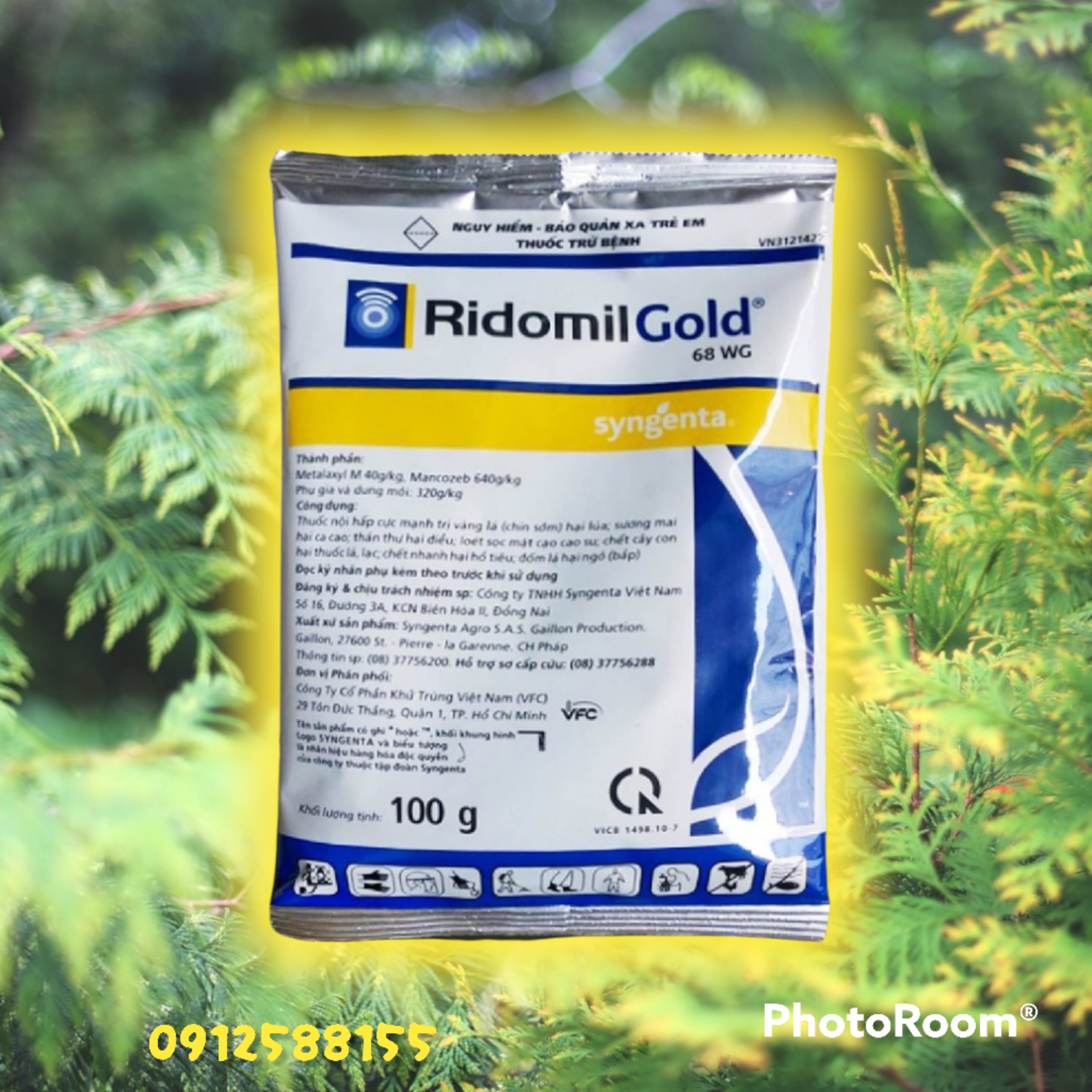 Ridomil gold 68wp gói 100g - thuốc trừ bệnh cây trồng