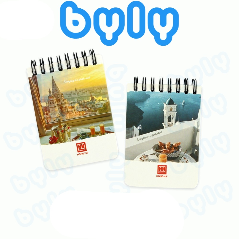 Sổ lò xo notebook 200 trang khổ a7 hồng hà 4141 - byly store