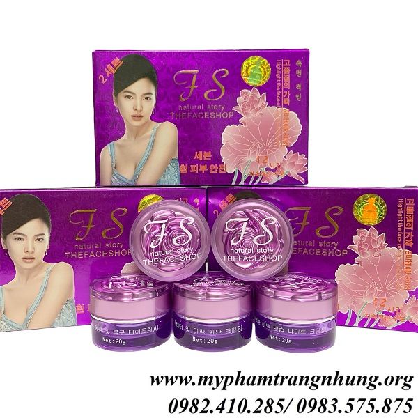 KEM THE FACE SHOP TÍM TRỊ NÁM TÀN NHANG, DƯỠNG TRẮNG DA