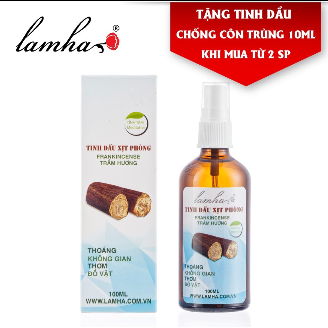 Xịt phòng tinh dầu Trầm Hương 100ml Lam Hà