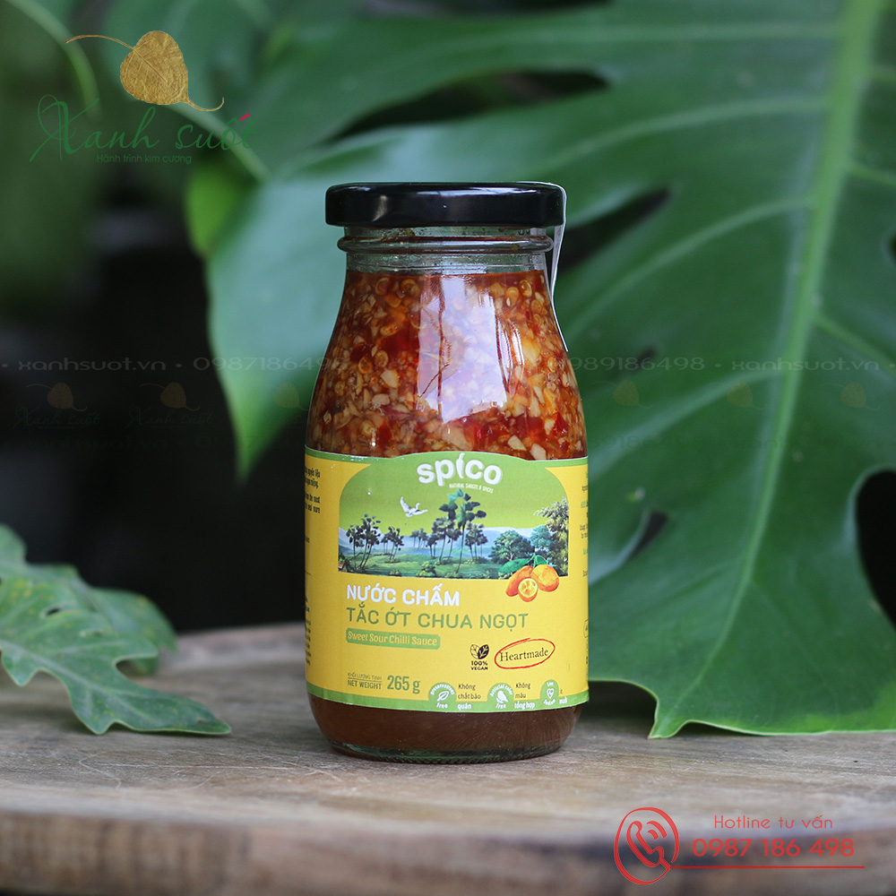 NƯỚC CHẤM TẮC ỚT CHUA NGỌT SPICO 265G - SWEET SOUR CHILLI SAUCE - Chua ngọt - thơm thanh thêm phần ngon miệng - Xanh Suốt SG