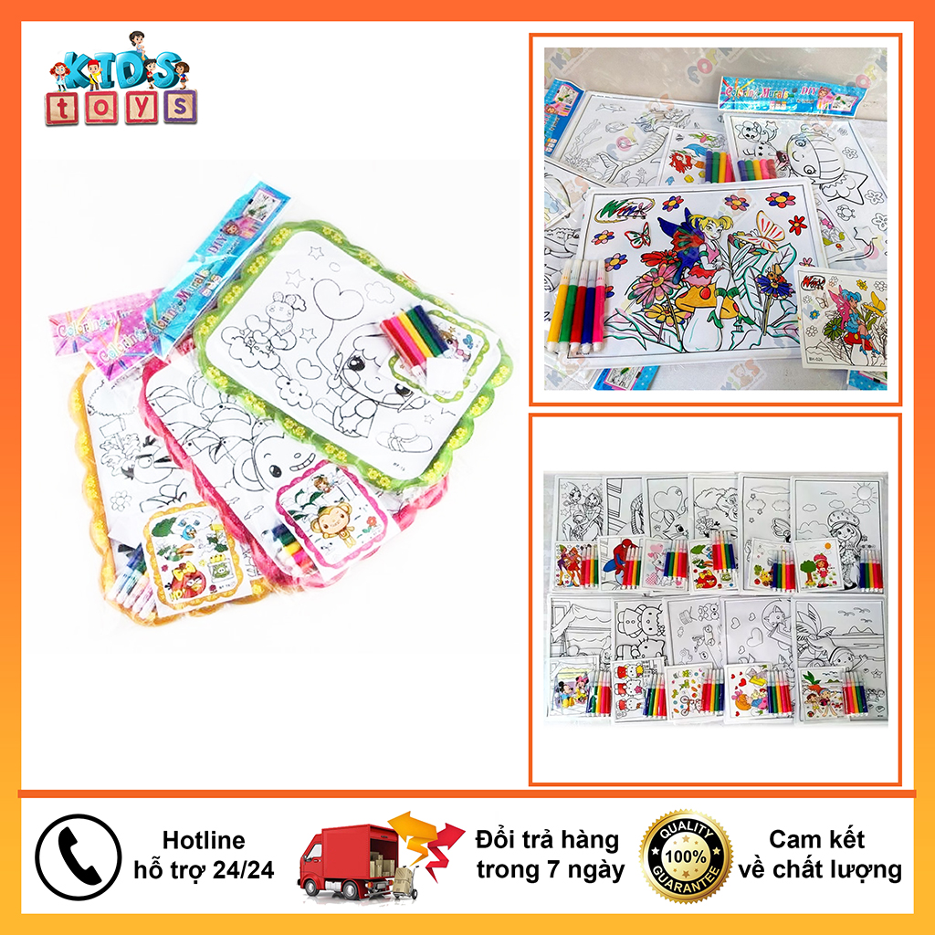 Tranh tô màu bằng nhựa 3d cho bé-giúp bé vẽ tranh và tư duy phát triển thông minh hơn