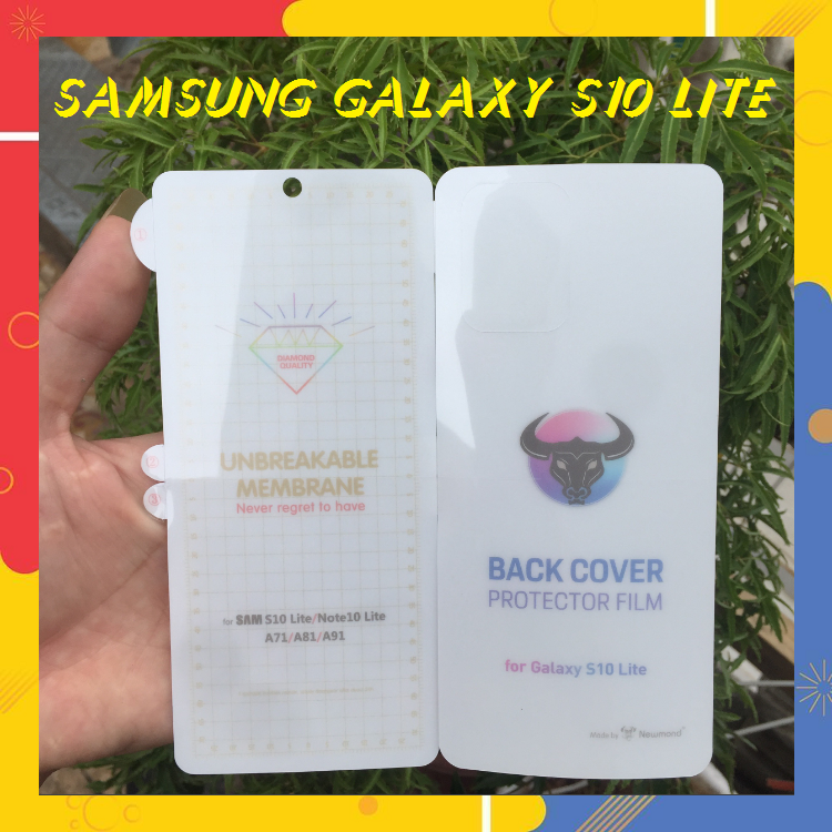 Bộ dán dẻo PPF 2 Mặt Samsung S10 Lite Bảo Vệ Máy Toàn Diện