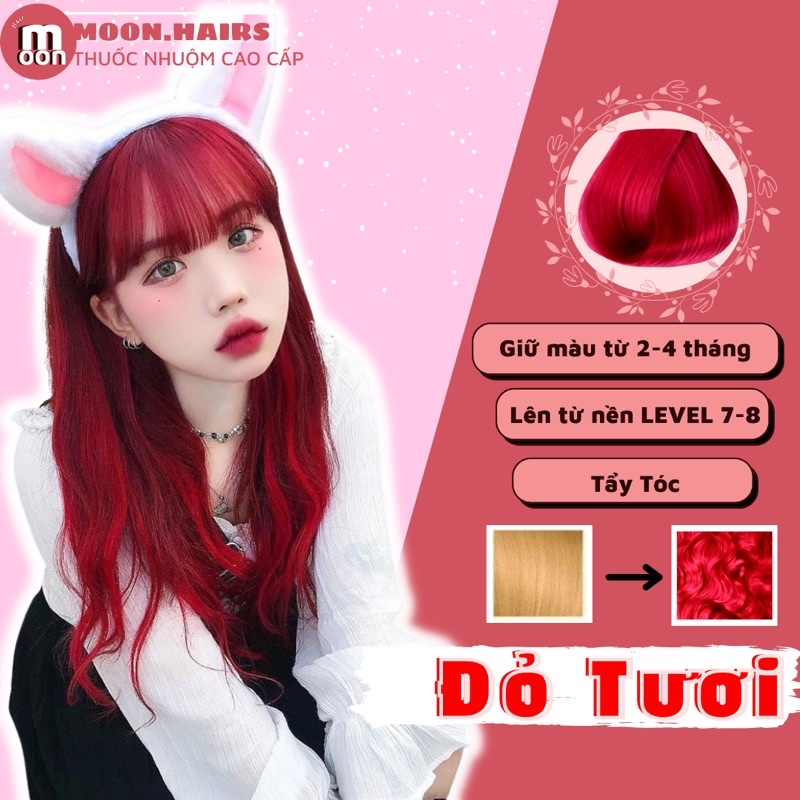 Thuốc nhuộm tóc đỏ dâu: Nếu bạn yêu thích màu đỏ tươi sáng và quyến rũ, hãy thử sức với thuốc nhuộm tóc đỏ dâu. Hãy xem hình ảnh liên quan để thấy được màu sắc cực kỳ hấp dẫn và đặc biệt của kiểu tóc này.