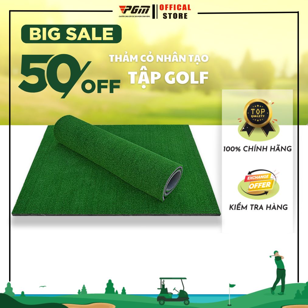 Thảm tập golf, thảm tập swing, pgm, thảm golf cỏ nhân tạo cao cấp, thảm tập golf đế dày đế mỏng, nhiều kích thước